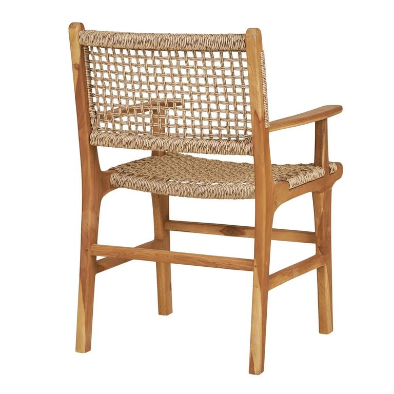 Derby Dining Armchair - Teak Wood & Polyrattan - Natural - Set of 2