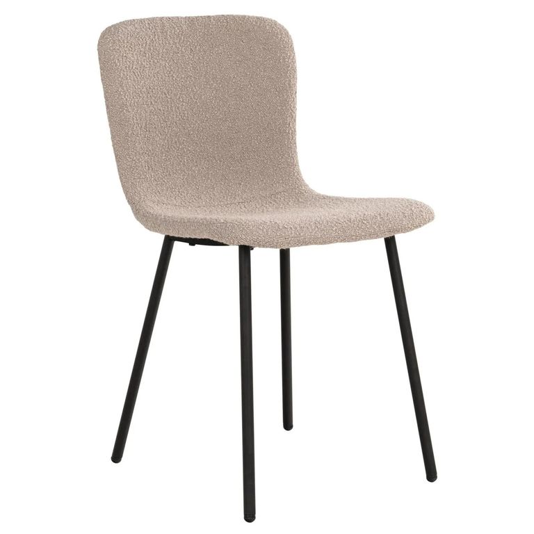 Halden Dining Chair - Set of 2 - Beige Boucle Fabric