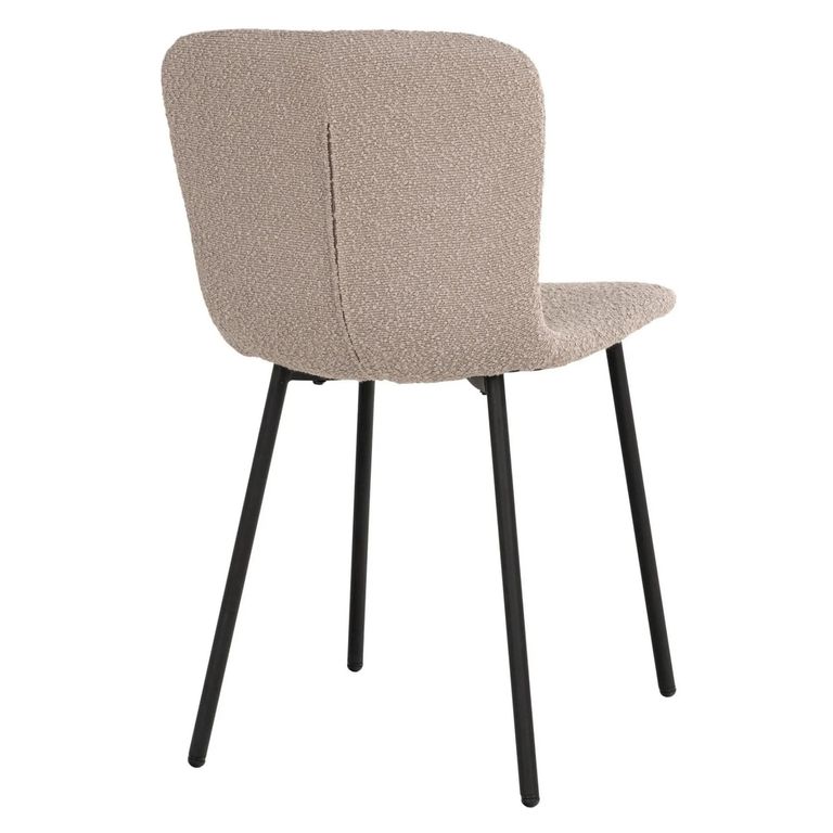 Halden Dining Chair - Set of 2 - Beige Boucle Fabric