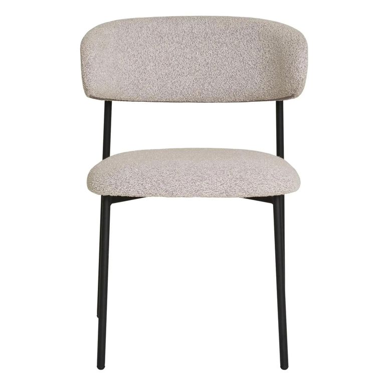 Mira Dining Chair - Set of 2 - Sand Boucle Fabric