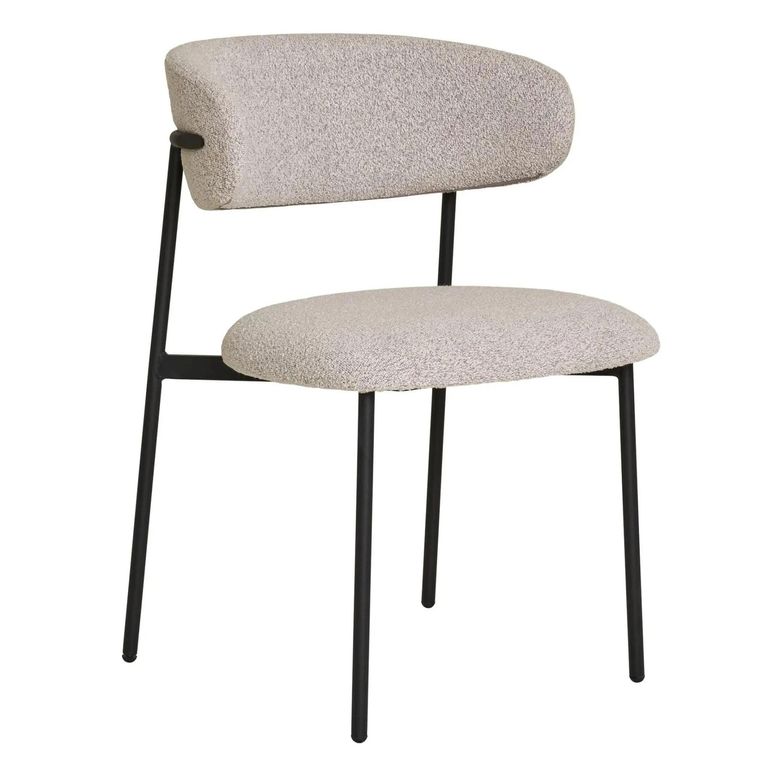 Mira Dining Chair - Set of 2 - Sand Boucle Fabric