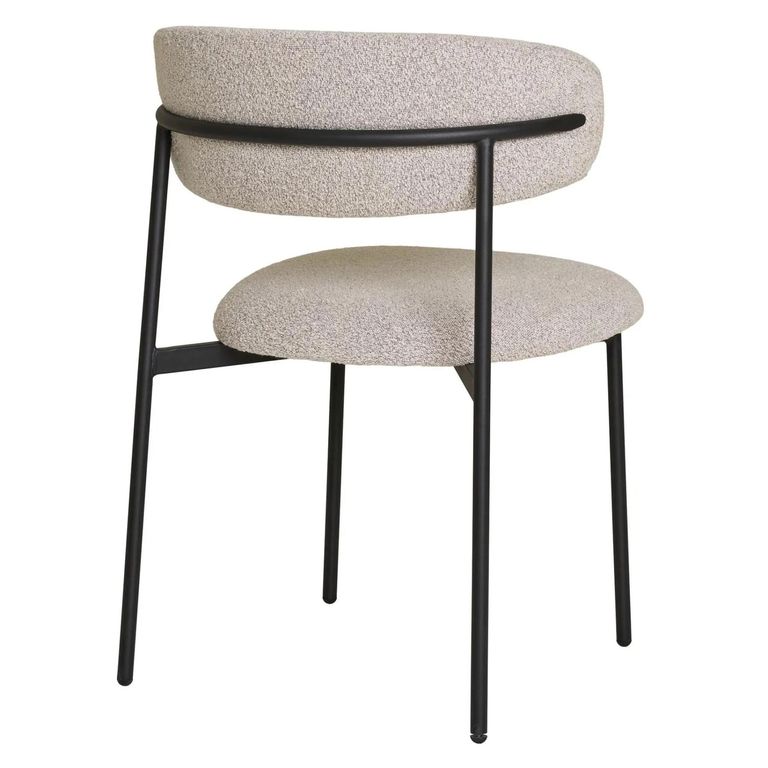 Mira Dining Chair - Set of 2 - Sand Boucle Fabric