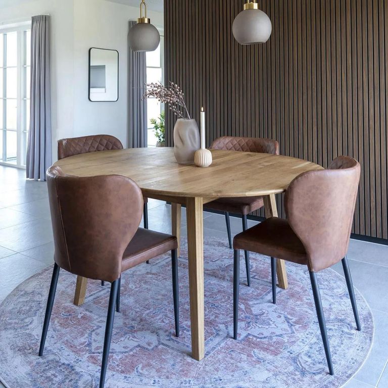 Pisa Dining Chair - Set of 2 - Vintage Brown Faux Leather