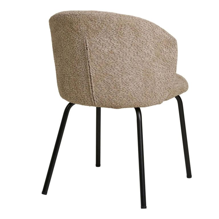 Safira Dining Chair - Set of 2 - Beige Boucle Fabric