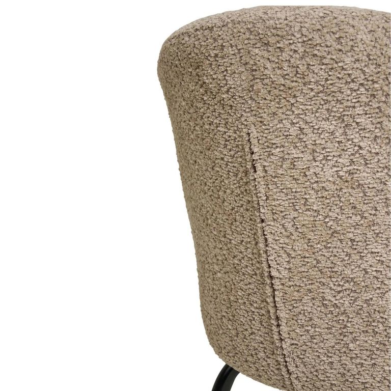 Safira Dining Chair - Set of 2 - Beige Boucle Fabric