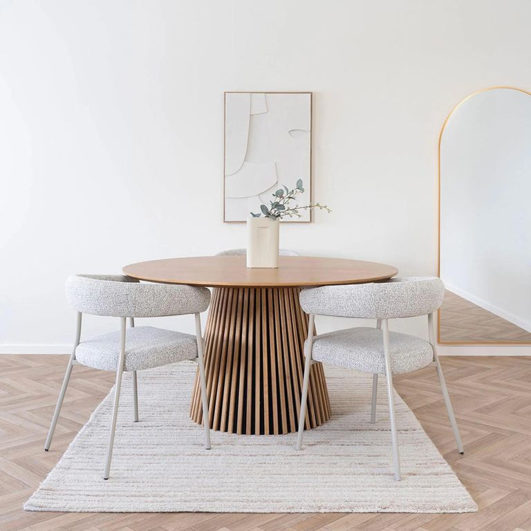 Trivio Dining Chair - Set of 2 - Sand Fabric - Curved