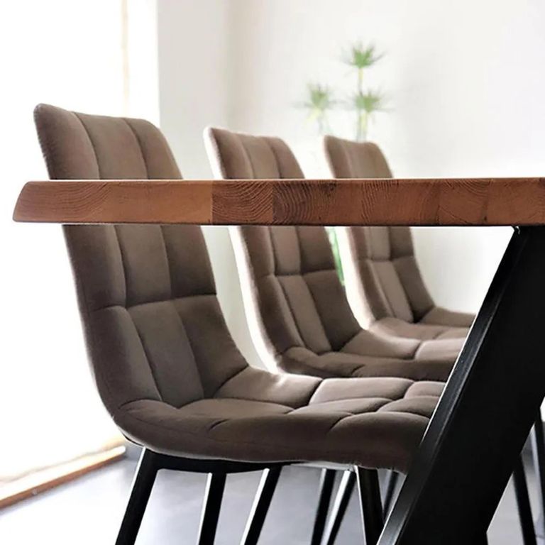 Middelfart Dining Chair - Set of 2 - Light Brown - Fabric