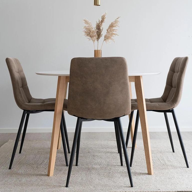 Middelfart Dining Chair - Set of 2 - Light Brown - Fabric