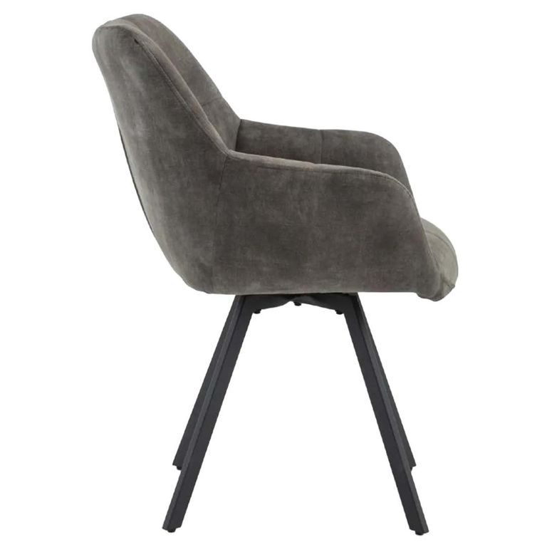 Jade Dining Armchair - Set of 2 - Olive Fabric