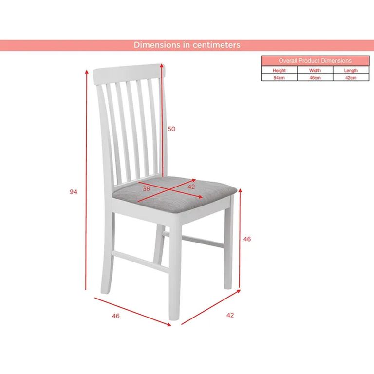 Clearance - Altona Dining Chair - Set of 2 - Grey - A485
