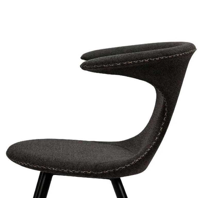 Clearance - Dan Form Flair Crow Dining Chairs - Set of 2 - Black Fabric - FS403