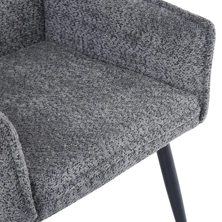 Monza Dining Armchair - Grey Fabric