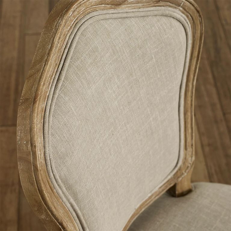 Camille Dining Chair - Set of 2 - Oatmeal Fabric