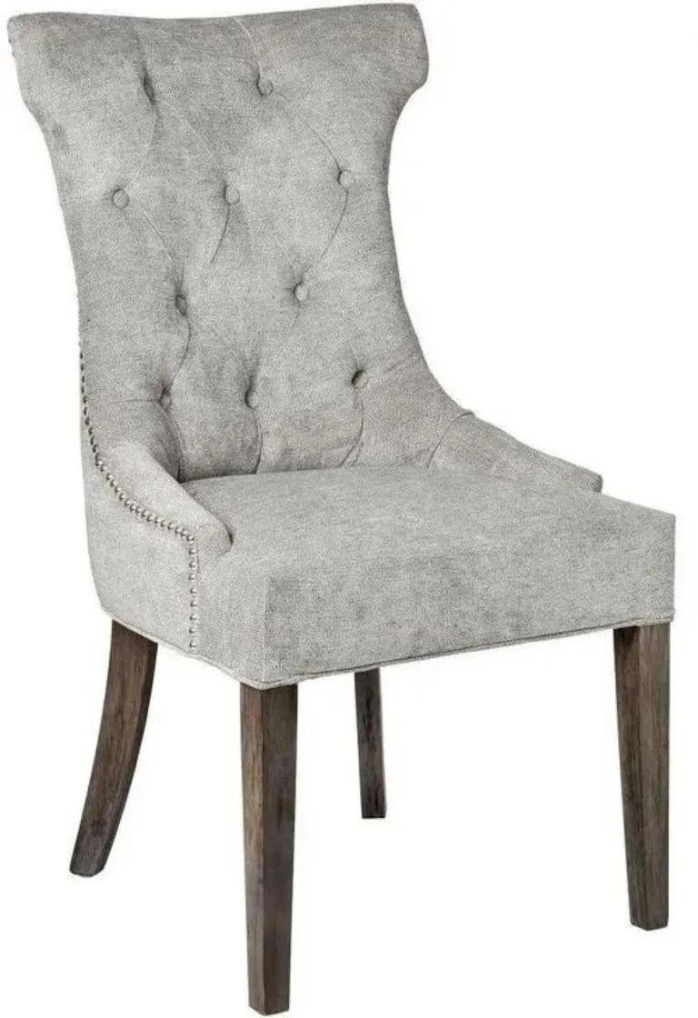 Clearance - Dining Chairs - Set of 2 - High Wing - Ring Pull - Silver - FSS155