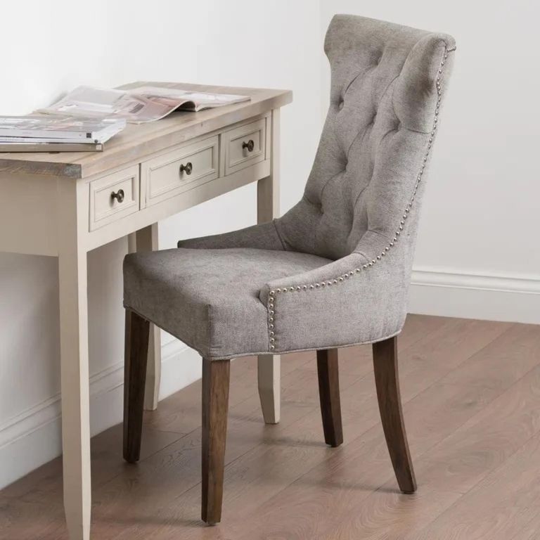 Clearance - Dining Chairs - Set of 2 - High Wing - Ring Pull - Silver - FSS155