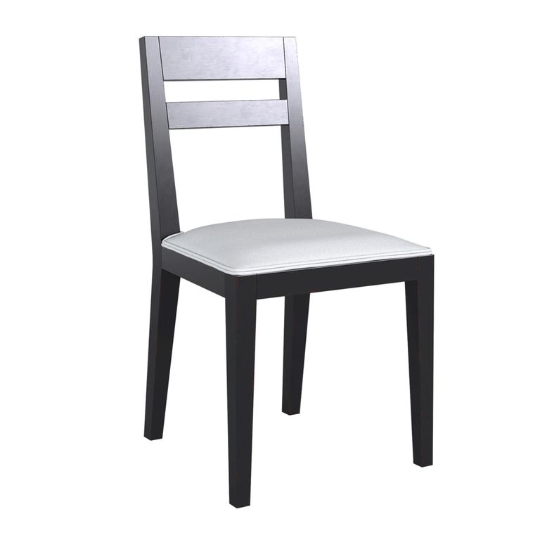 Barwick Dining Chair - Set of 2 - Charcoal & Harmolan Natural Fabric
