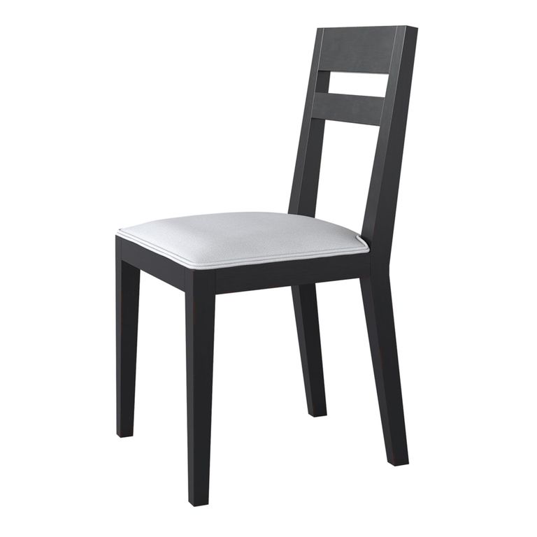 Barwick Dining Chair - Set of 2 - Charcoal & Harmolan Natural Fabric