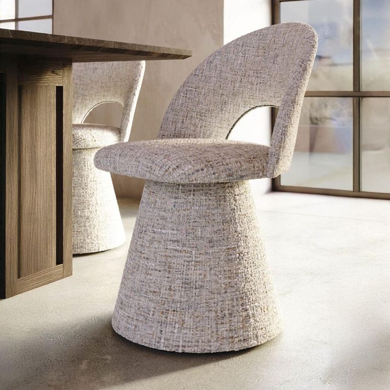 Hoopla Swivel Dining Chair - Set of 2 - Frost Fabric