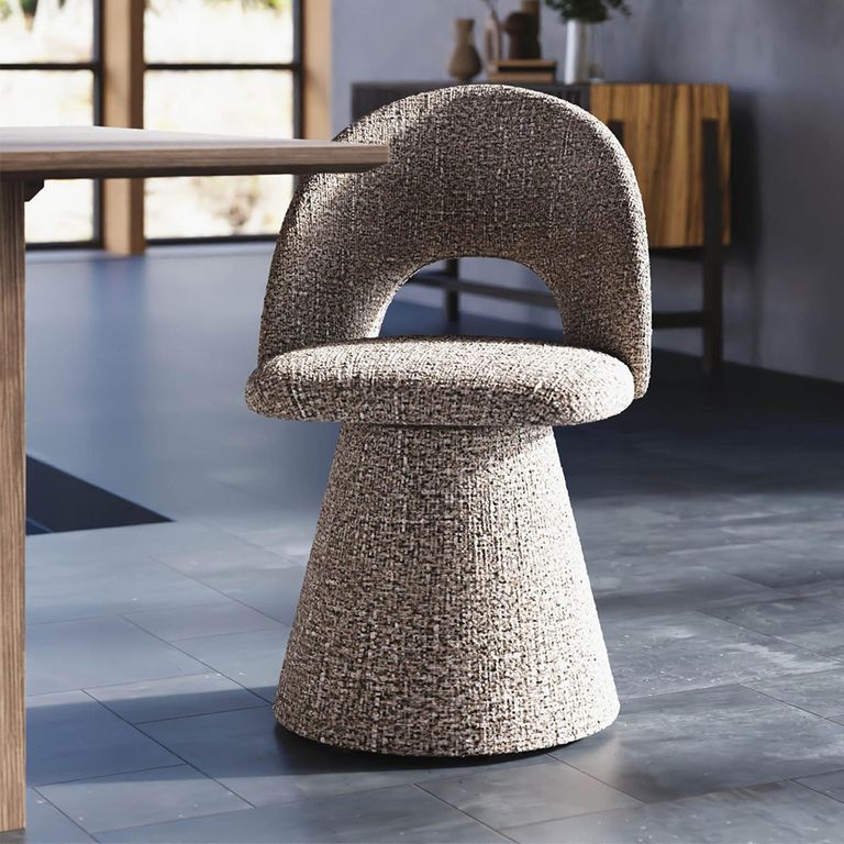 Hoopla Swivel Dining Chair - Set of 2 - Terrazzo Fabric