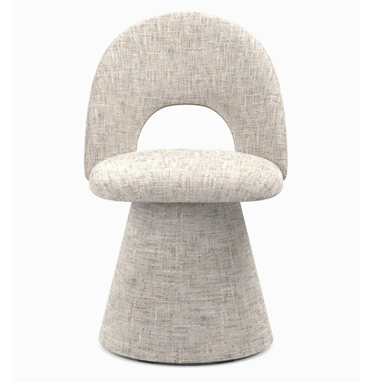 Hoopla Swivel Dining Chair - Set of 2 - Frost Fabric