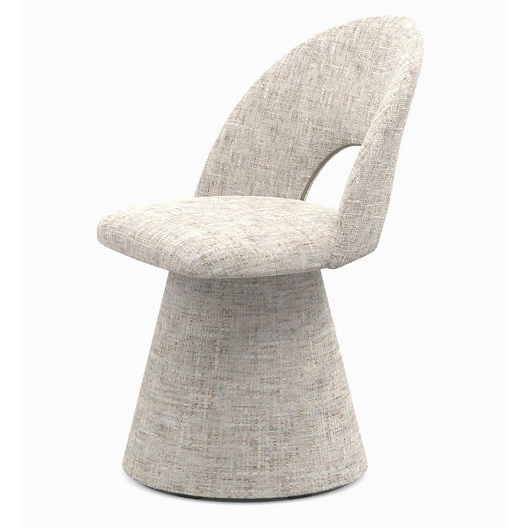 Hoopla Swivel Dining Chair - Set of 2 - Frost Fabric