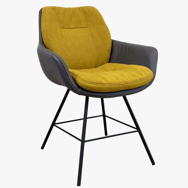 Anna Dining Armchair - Anthracite Black Powder Coated Legs - Variation Available