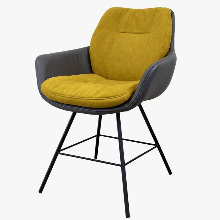 Anna Dining Armchair - Anthracite Black Powder Coated Legs - Variation Available