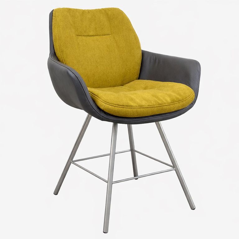 Anna Dining Armchair - Stainless Steel Legs - Variation Available