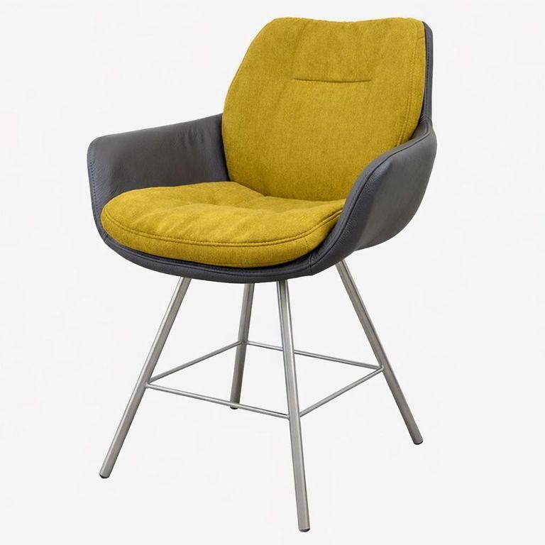 Anna Dining Armchair - Stainless Steel Legs - Variation Available