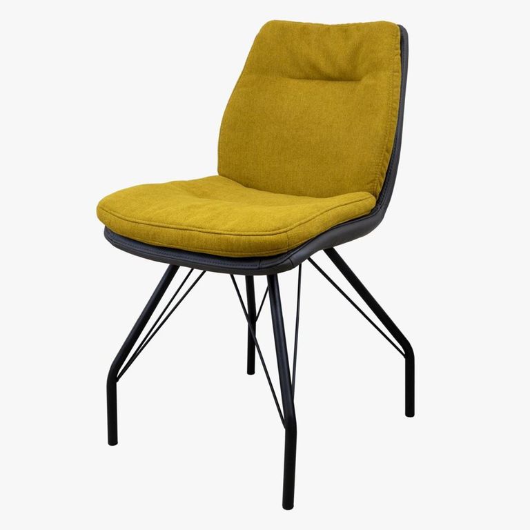 Anna Dining Chair - Anthracite Black Powder Coated Round Legs - Variation Available