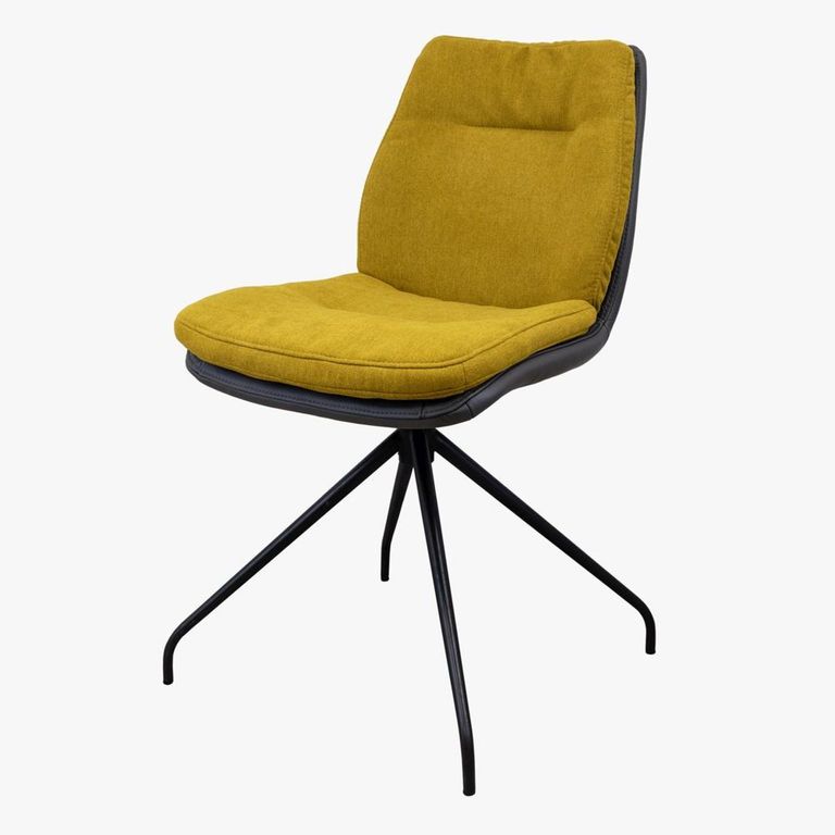 Anna Dining Chair - Anthracite Black Powder Coated Swivel Legs - Variation Available