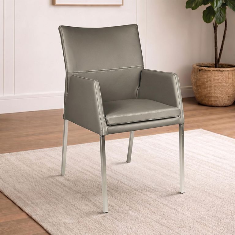 Katy Dining Armchair - Stainless Steel Legs - Variation Available