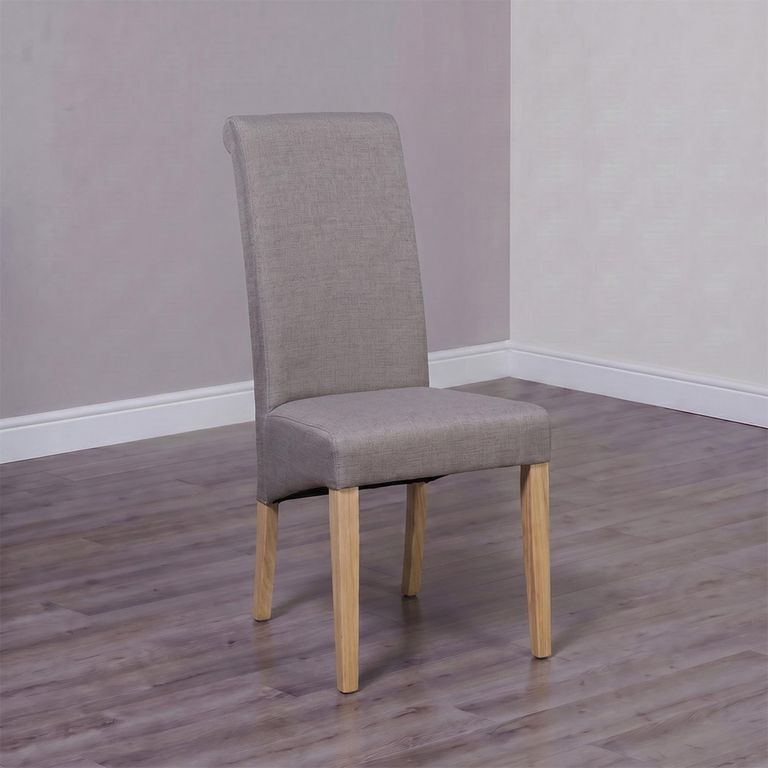 Italia Dining Chair - Set of 2 - Beige Fabric