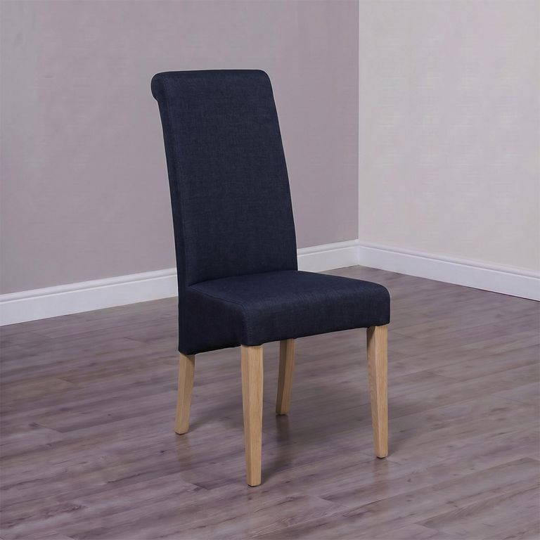 Italia Dining Chair - Set of 2 - Charcoal Fabric