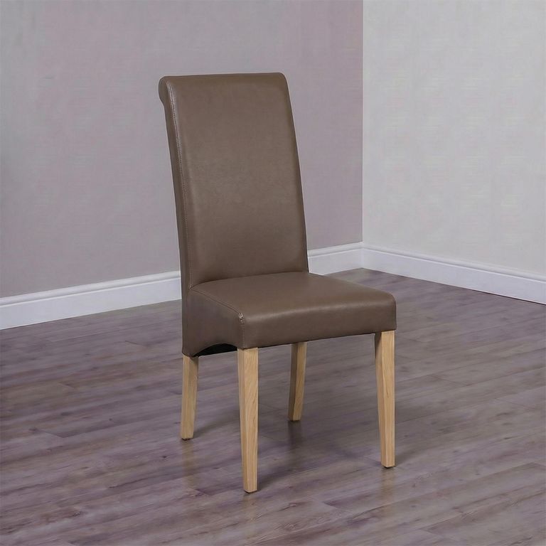 Richmond Dining Chair - Set of 2 - Mushroom Bonded Leather