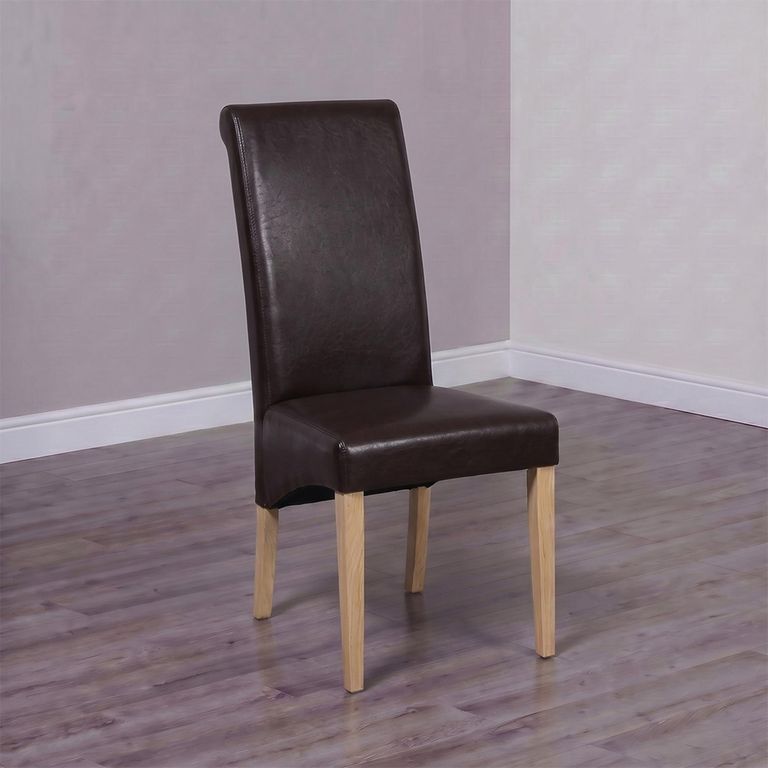 Wave Dining Chair - Set of 2 - Matt Coco Bonded Leather