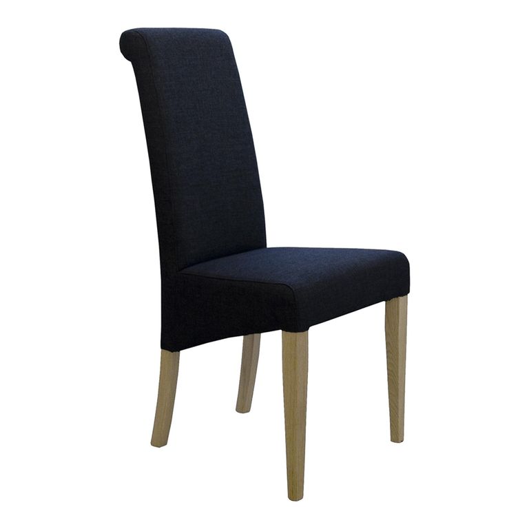 Italia Dining Chair - Set of 2 - Charcoal Fabric