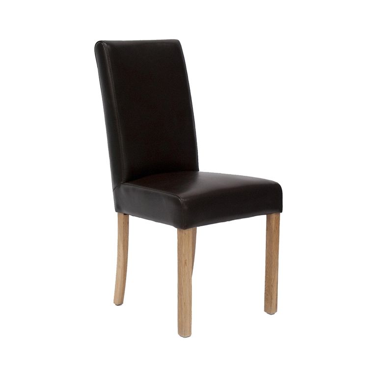 Marianna Dining Chair - Set of 2 - Brown Bycast Leather
