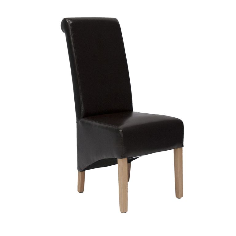 Richmond Dining Chair - Set of 2 - Brown Bonded Leather