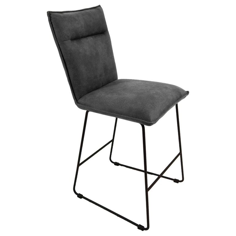 Clearance - Larson Dining Chair - Set of 2 - Grey - Fabric and Metal - A611