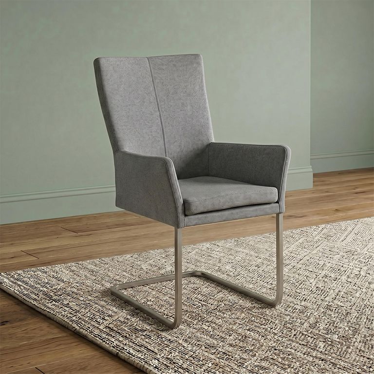 Mario Cantilever Dining Armchair - Stainless Steel Legs - Variation Available