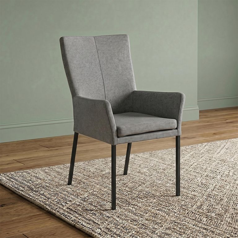 Mario Dining Armchair - Anthracite Black Powder Coated Legs - Variation Available