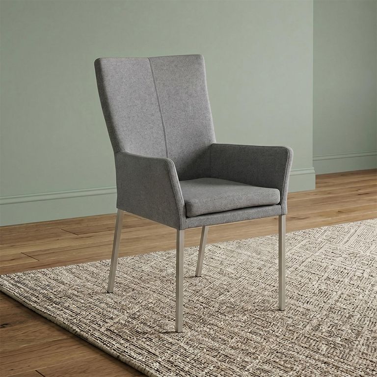 Mario Dining Armchair - Stainless Steel Legs - Variation Available