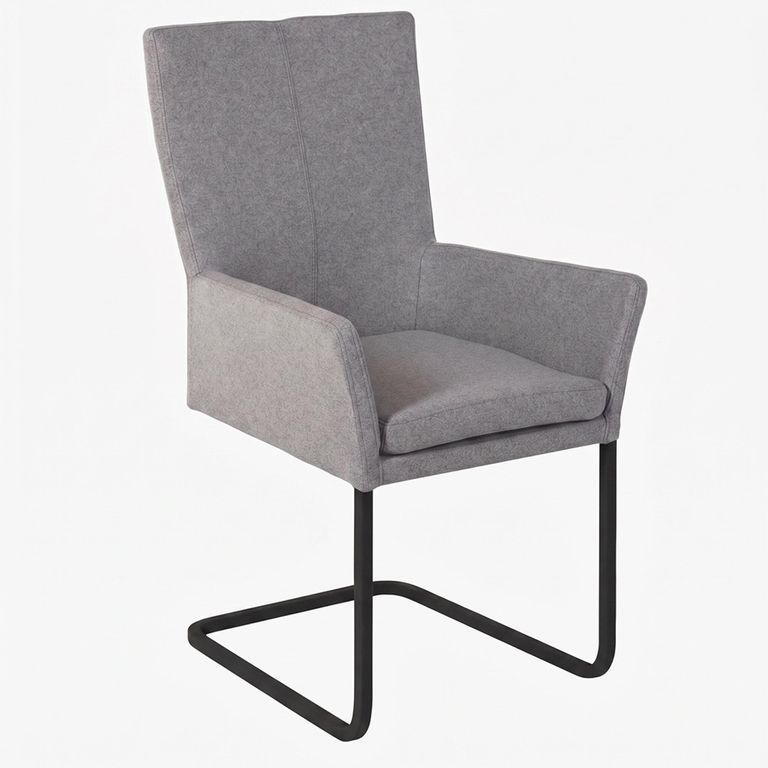 Mario Cantilever Dining Armchair - Anthracite Black Powder Coated Legs - Variation Available