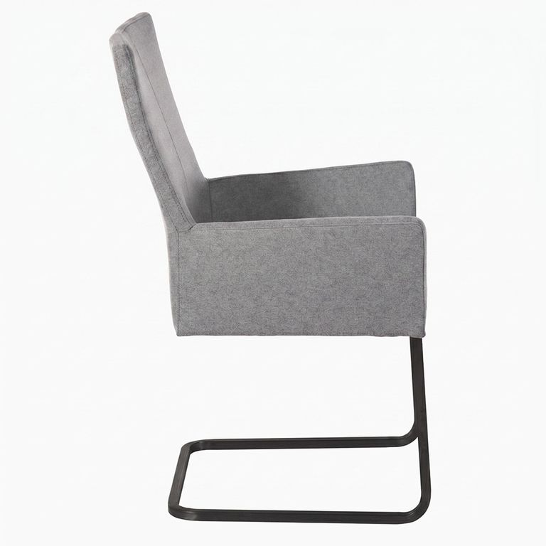 Mario Cantilever Dining Armchair - Anthracite Black Powder Coated Legs - Variation Available