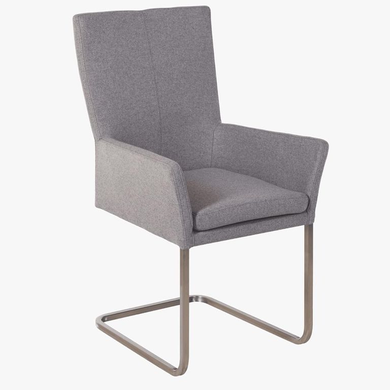 Mario Cantilever Dining Armchair - Stainless Steel Legs - Variation Available