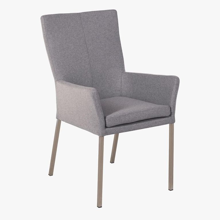 Mario Dining Armchair - Stainless Steel Legs - Variation Available