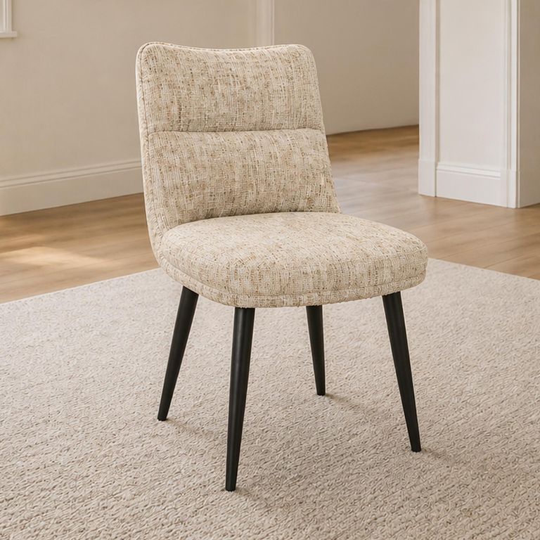 Bedford Dining Chairs - Set of 2 - Fabric - Oatmeal Chenille