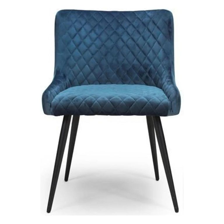 Malmo Dining Chair - Set of 2 - Blue Fabric