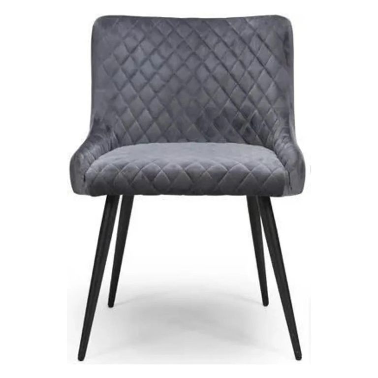 Malmo Dining Chair - Set of 2 - Grey Fabric